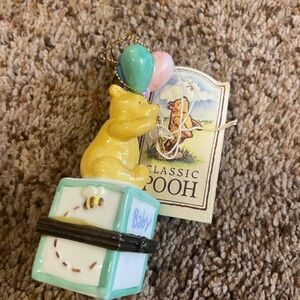 Classic Pooh Baby Ornament with Balloons